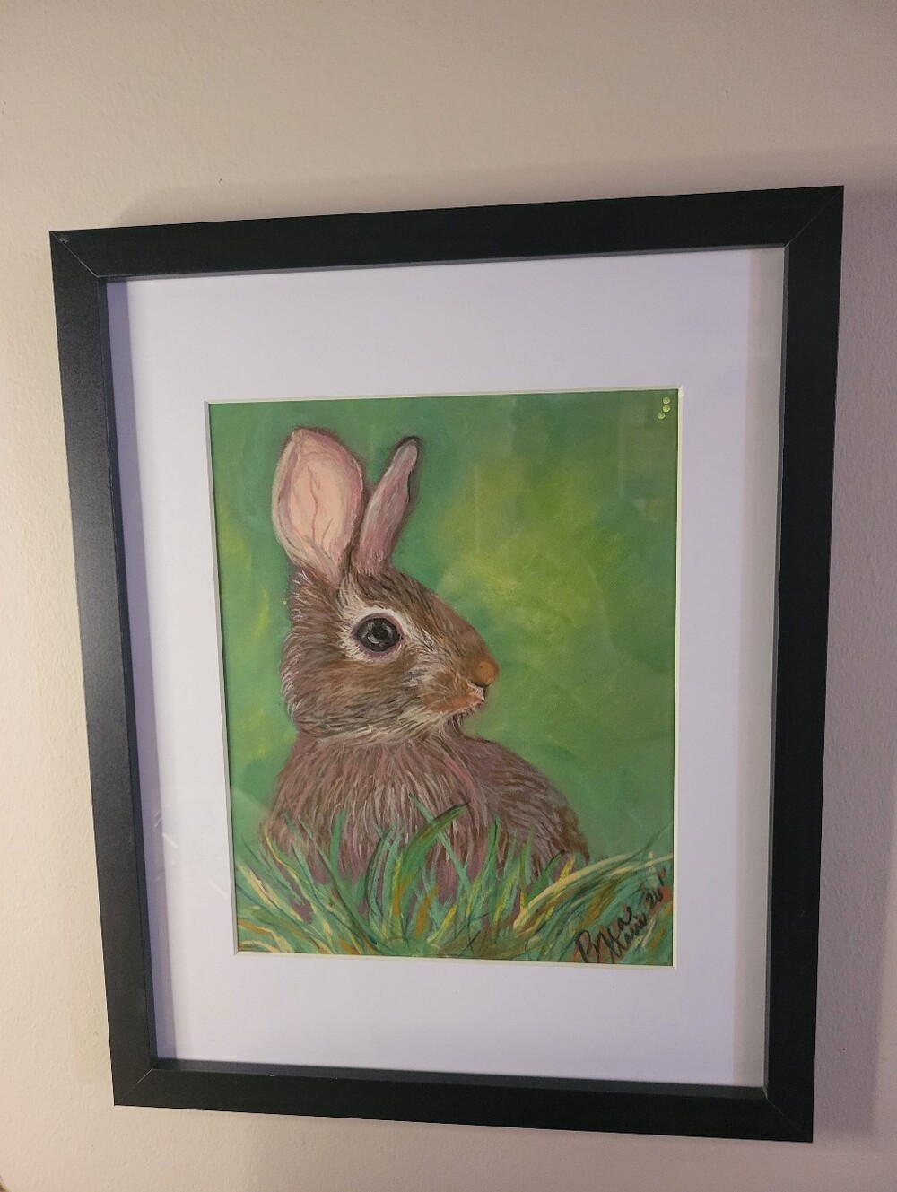 "Brunch Bunny" Original FRAMED Art